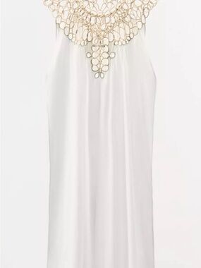 Zara White Dress with Macrame Detail